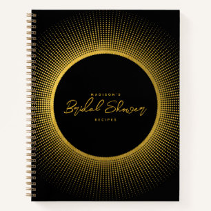 Brautparty-Kochküchenrezept Schwarz Gold Notizblock