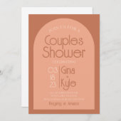 Brautparty, Kodusche, moderne Braun, Einladung (Vorne/Hinten)