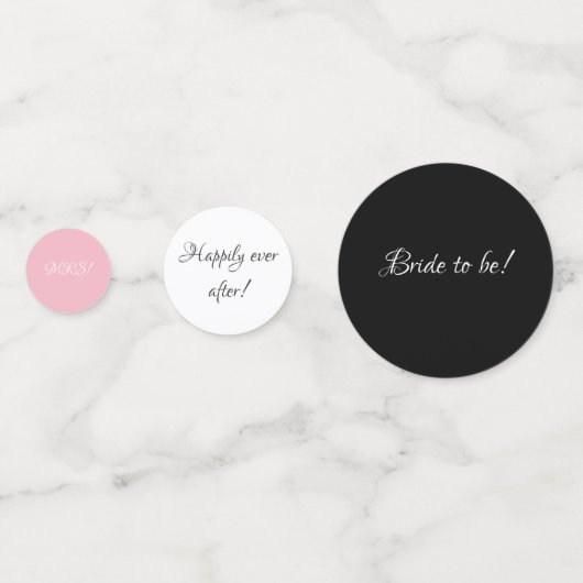 Brautparty Konfetti (Rückseiten)