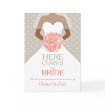 Brautparty Korallenkarte Erinnerungen Sake-Karte