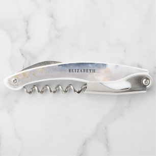 Brautparty-Korkenzieher in Navy und Gold Kellnermesser