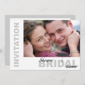 Brautparty - kundenspezifisches Foto B&W Einladung (Vorne/Hinten)