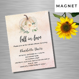 Brautparty Kürbis fallen in Liebe Creme Luxus Magneteinladung