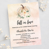 Brautparty Kürbis fallen in Liebe Sahne rot Einladungspostkarte