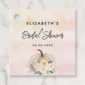 Brautparty Kürbis fällt Sahne Rose Gold Geschenkanhänger (Vorderseite)