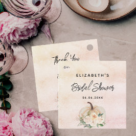 Brautparty Kürbis fällt Sahne Rose Gold Geschenkanhänger