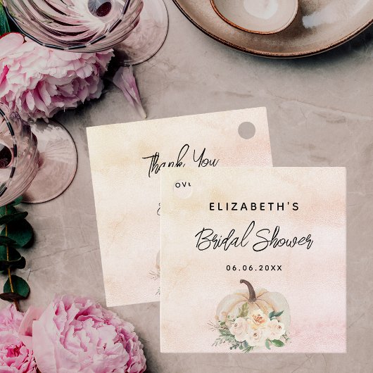 Brautparty Kürbis fällt Sahne Rose Gold Geschenkanhänger