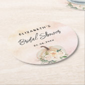 Brautparty Kürbis fällt Sahne Rose Gold Runder Pappuntersetzer (Angewinkelt)