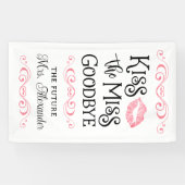 Brautparty küsst die Miss Goodbye Custom Colors Banner (Horizontal)