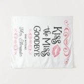 Brautparty küsst die Miss Goodbye Custom Colors Wandteppich (Vorderseite (Horizontal))