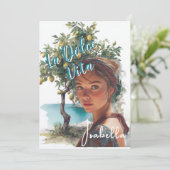 Brautparty La Dolce Vita Einladung (Stehend Vorderseite)