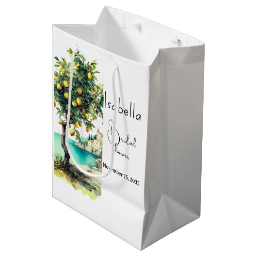 Brautparty La Dolce Vita Mittlere Geschenktüte (Vorderseite Schrägansicht)