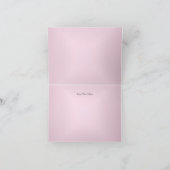 Brautparty "Lace & Bow Pink" Danke Karte (Innenseite)