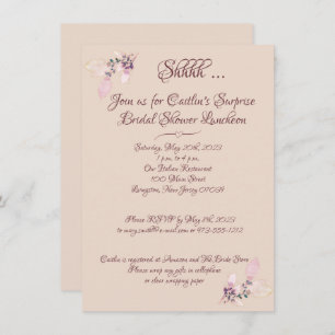 Brautparty, Lachs Wasserfarbe Einladung