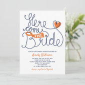 Brautparty laden zu lustigen Skripten ein Einladung (Stehend Vorderseite)
