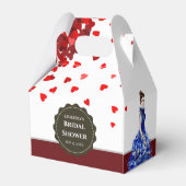 Brautparty Lady mit Funkelnd Blue Gown Heart Geschenkschachtel (Rückseite)