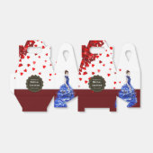 Brautparty Lady mit Funkelnd Blue Gown Heart Geschenkschachtel (Ungefaltet)