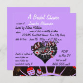 Brautparty Las Vegas Einladung (Vorne/Hinten)