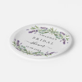 Brautparty Lavendel Eukalyptus Pappteller (Schrägansicht)