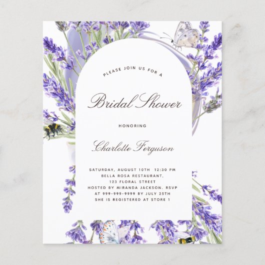 Brautparty Lavendel Flyer (Vorne)