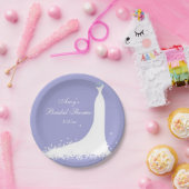 Brautparty, Lavendel, weiße Schmetterlinge Pappteller (Party)