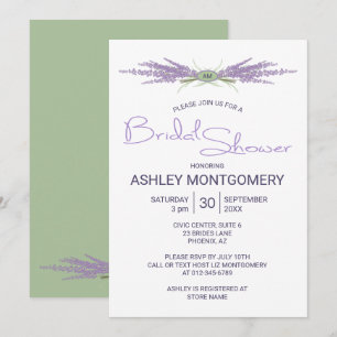 Brautparty Lavender Blume Bundles Einladung
