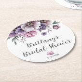 Brautparty Lavender Floral Paper Untersetzer (Angewinkelt)