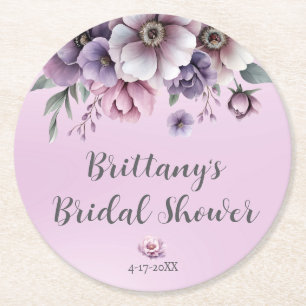Brautparty Lavender Floral Paper Untersetzer