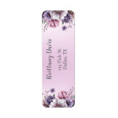 Brautparty Lavender Floral Rücksendeadresse (Vorne)