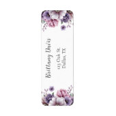 Brautparty Lavender Floral Rücksendeadresse (Vorne)