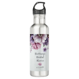 Brautparty Lavender & Green Floral Edelstahlflasche