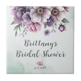 Brautparty Lavender & Green Floral Fliese