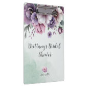 Brautparty Lavender & Green Floral Klemmbrett (Rechts)