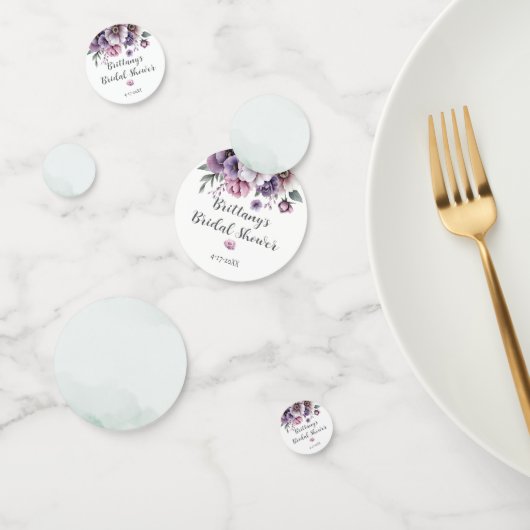 Brautparty Lavender & Green Floral Konfetti (Gruppe)