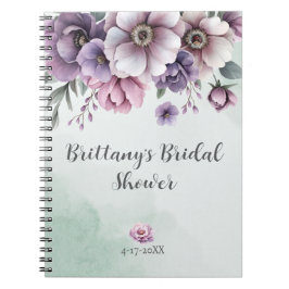 Brautparty Lavender & Green Floral Notizblock