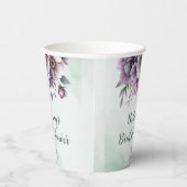 Brautparty Lavender & Green Floral Pappbecher (Rechts)