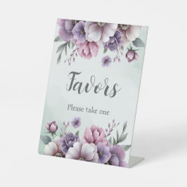 Brautparty Lavender & Green Floral Sockelschild