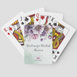 Brautparty Lavender & Green Floral Spielkarten