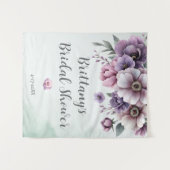 Brautparty Lavender & Green Floral Wandteppich (Vorderseite (Horizontal))