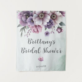 Brautparty Lavender & Green Floral Wandteppich