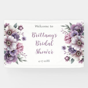 Brautparty Lavender Wasserfarbenfloral Banner