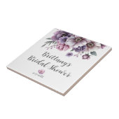 Brautparty Lavender Wasserfarbenfloral Fliese (Seite)