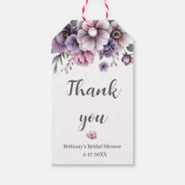 Brautparty Lavender Wasserfarbenfloral Geschenkanhänger