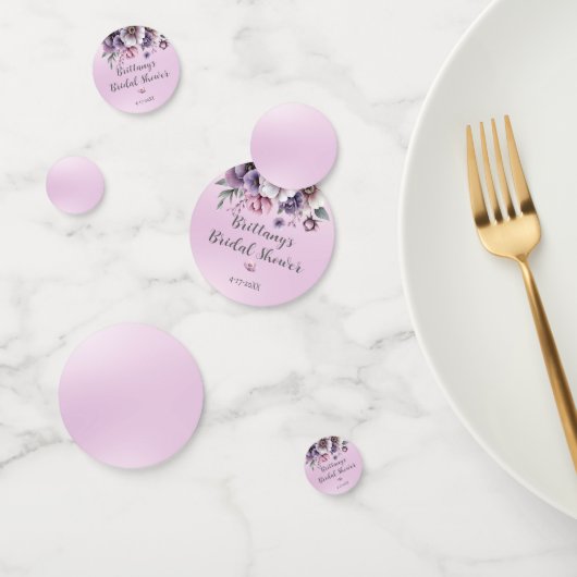 Brautparty Lavender Wasserfarbenfloral Konfetti (Gruppe)