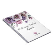 Brautparty Lavender Wasserfarbenfloral Notizblock (Rechte Seite)