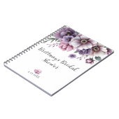 Brautparty Lavender Wasserfarbenfloral Notizblock (Linke Seite)