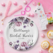 Brautparty Lavender Wasserfarbenfloral Pappteller (Party)