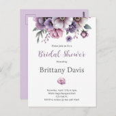 Brautparty Lavender Wasserfarbenfloral Postkarte (Vorne/Hinten)