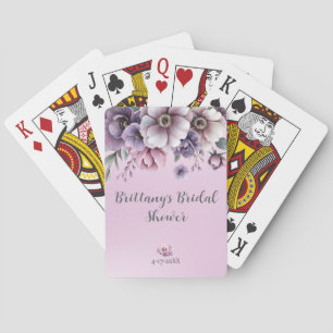 Brautparty Lavender Wasserfarbenfloral Spielkarten