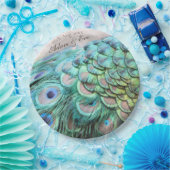 Brautparty Lavish Peacock Feathers Paper Plate Pappteller (Party)
